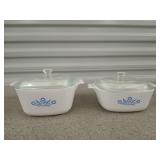 CorningWare bowls with lids 1.5 & 1.75 qt