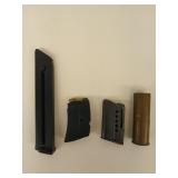 3 ct .22 cal magazines, 12 gauge brass