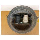 Galvanized pail 8x14, #12 wire