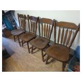 4  Oak chairs, heavy duty