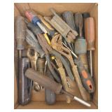 Box of assorted tools