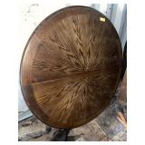 47-in oak table with 5 chairs, 24" leaf