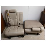 2 leather folding seats for unknown vehicle