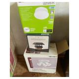 Three assorted light fixtures