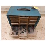 15 bin organizer w/ asst gun parts 8x10x6