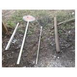8 ft slow/stop sign, 8 ft dip net, 6 ft piece of
