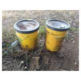 Eight or so gallons hydraulic fluid