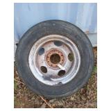 225-70R19.5 tire on dually wheel