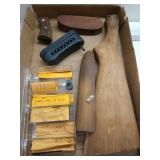 Asst Colt gun parts, Ruger pistol grips, wood