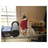 2 Chevy fuel pumps, glass insulator, lots of