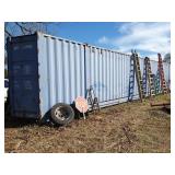 53 ft high cube conex wired & lighted, walls &