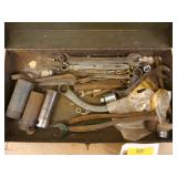 Metal box of assorted tools