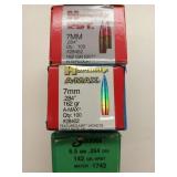 109 ct 7mm bullets, 100 ct 6.5mm bullets