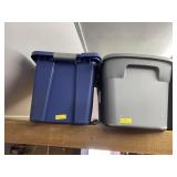 Two plastic 30 gallon totes