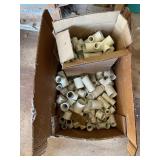 Box of new PVC fittings