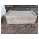 Wood box w/ hinged lid 16 x 38 x 17.5