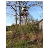 10 ft tripod deer stand, 7 ft span b/n feet