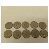 10 ct 1971 Kennedy half dollars