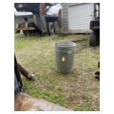 Metal trash can