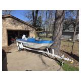 1978 15 Ft Hustler Boat W/ Dilly Trailer & *