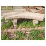 Concrete bench 15x50x14