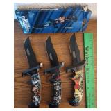 3 ct defender xtreme folding knives 3.75" blade,
