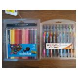 48 ct colored pencils, 20 ct colorful gel ink