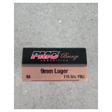 50 rds 9 mm Luger 115 gr FMJ