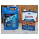 Gallon of concentrated antifreeze, gallon of