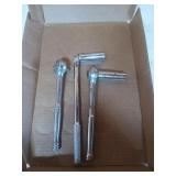 Three assorted ratchets