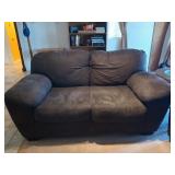 Faux suede loveseat 64"