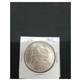 1896 uncirculated Morgan silver dollar