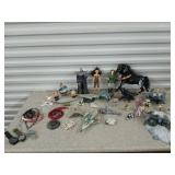 Asst Star Wars toys, other toys, necklaces, bead