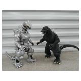 Godzilla figurines 12" tall, foam fan fist, m
