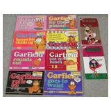 8 Garfield books, 2 Asian comic books