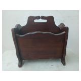 Wood magazine rack 14x13.5x8