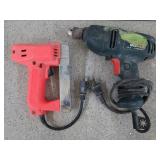 Black & Decker drill, Arrow staple gun, both work