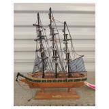 Wooden Cutty Sark model ship 15 x 12.5