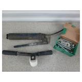 8 ct anchor bolts 5/8 x 5, grease gun, roller