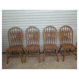 4 oak dining chairs