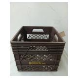 Brown Borden milk crate