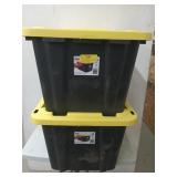 Two count of 27 gallon tough totes