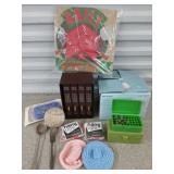 Asst ammo, photo albums, wall sconce, invisible