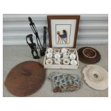 Wall art, cast iron lid, trivet, decor, candle