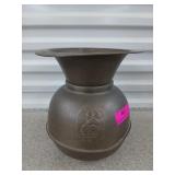 Bullets Dog cut plug brass spittoon 10x9