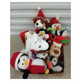Asst Christmas stuffed animals, others