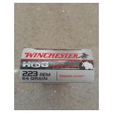 20 rds 223 rem 64 gr power-point