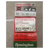 65 rds 20 ga 2 3/4" shells