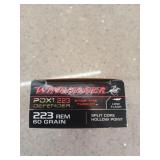 20 rds 223 rem 60 gr split core HP