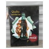 Metal Coca-Cola sign 16x12